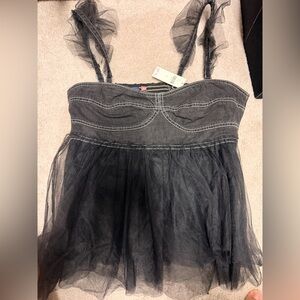 Black Tulle Strap Sundress